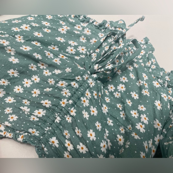 Pink Lily Sonic Blooms Sage Off The Shoulder Long Sleeve Blouse - Small - Picture 4 of 5